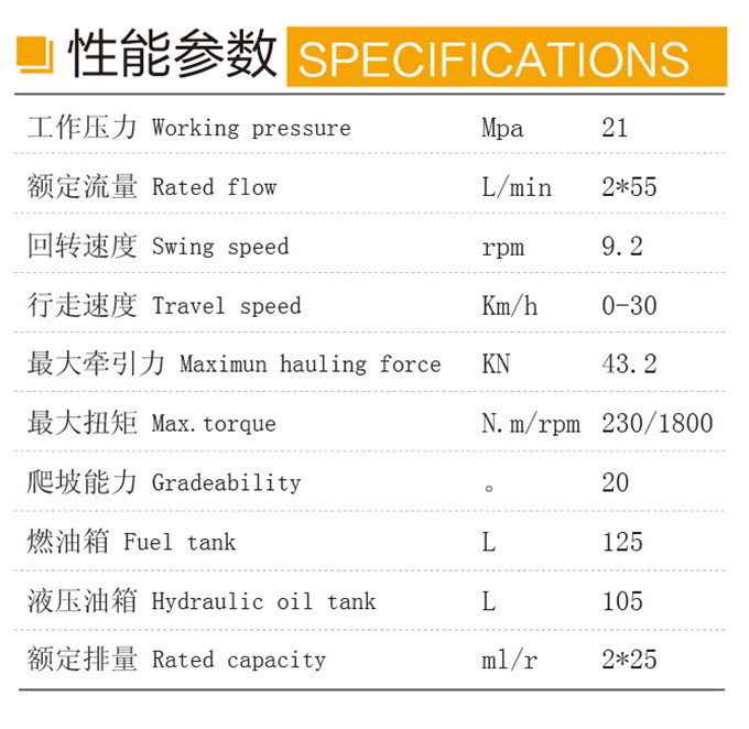 沃爾華DLS880-9AG 7.8噸輪式蔗木裝卸機(jī)性能參數(shù)