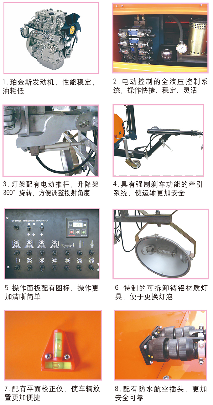 沃爾華GNZM63C液壓升降拖車式照明車介紹